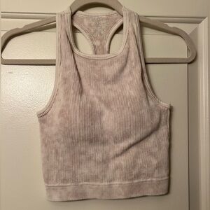 Zenana Outfitters Ribbed Tank Top - Light Beige